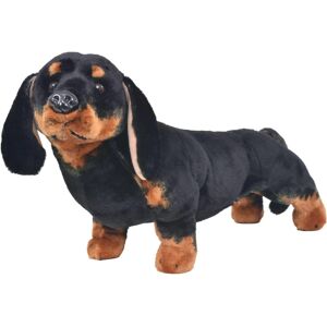 vidaXL Jouet en peluche Chien Teckel Noir XXL - Jouet en peluche vidaXL Jouet en peluche Chien Teckel Noir XXL - Jouet en peluche