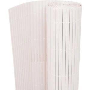 Vidaxl Garden Fence Double-Side PVC 150x500cm Grey White - Garden Fence Vidaxl Garden Fence Double-Side PVC 150x500cm Grey White - Garden Fence