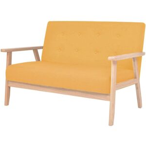 vidaXL 244658 Canapé 2 Places Jaune - Canapé - Publicité vidaXL 244658 Canapé 2 Places Jaune - Canapé - Publicité