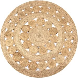 vidaXL Round Braided Jute Area Rug - Floor Carpet for Living Room vidaXL Round Braided Jute Area Rug - Floor Carpet for Living Room