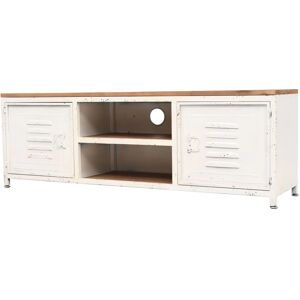 vidaXL 120x30x40cm White Industrial TV Cabinet - TV Furniture vidaXL 120x30x40cm White Industrial TV Cabinet - TV Furniture