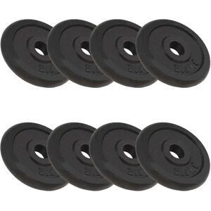 vidaXL 8 plaques de poids en fonte 2,5kg pour gym et maison vidaXL 8 plaques de poids en fonte 2,5kg pour gym et maison