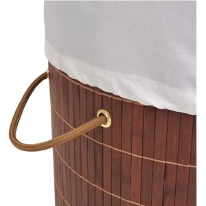 VidaXL Bamboo Laundry Basket Round Brown - Laundry Type VidaXL Bamboo Laundry Basket Round Brown - Laundry Type