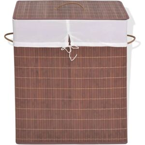 vidaXL Bamboo Laundry Basket Rectangular Brown - Laundry Basket vidaXL Bamboo Laundry Basket Rectangular Brown - Laundry Basket