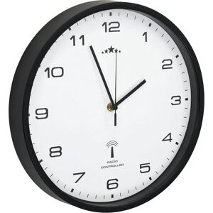 vidaXL Horloge Murale 31cm Blanc Noir Radio Controlée vidaXL Horloge Murale 31cm Blanc Noir Radio Controlée
