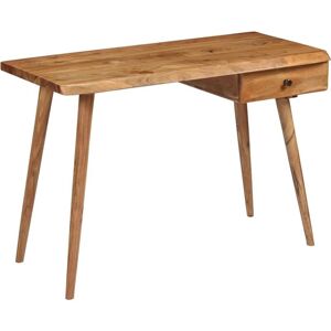 vidaXL 245666 Solid Acacia Wood Desk - Retro Design - 110x50x76cm vidaXL 245666 Solid Acacia Wood Desk - Retro Design - 110x50x76cm