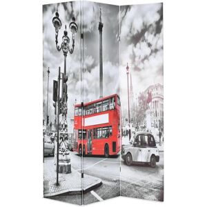 vidaXL Folding Room Divider - 120x170 cm London Bus Black White vidaXL Folding Room Divider - 120x170 cm London Bus Black White
