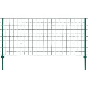 vidaXL 20x0.8m Steel Green Fence Set vidaXL 20x0.8m Steel Green Fence Set