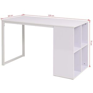 vidaXL 120x60x75 cm White Desk - Desk vidaXL 120x60x75 cm White Desk - Desk