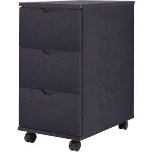 vidaXL Drawer Unit Black Home Storage Cabinet Organiser Nightstand Furniture vidaXL Drawer Unit Black Home Storage Cabinet Organiser Nightstand Furniture