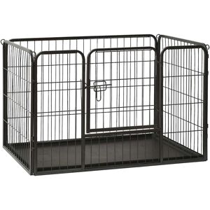 vidaXL Puppy Playpen Steel 91.5x59x61 cm - Puppy Playpen, Steel, Black vidaXL Puppy Playpen Steel 91.5x59x61 cm - Puppy Playpen, Steel, Black