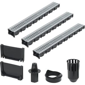 vidaXL Entwässerungskanäle - 3 Stück, Verzinkter Stahl, 3 m vidaXL Entwässerungskanäle - 3 Stück, Verzinkter Stahl, 3 m