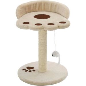 vidaXL Cat tree with sisal scratching posts and mouse 40 cm - beige (170542) vidaXL Cat tree with sisal scratching posts and mouse 40 cm - beige (170542)
