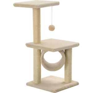 vidaXL Cat scratching post with sisal pole 65 cm beige vidaXL Cat scratching post with sisal pole 65 cm beige