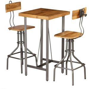 Vidaxl Recycled Teak Bar Set - Industrial Style, Easy Assembly Vidaxl Recycled Teak Bar Set - Industrial Style, Easy Assembly