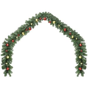 vidaXL 5 m Christmas Garland with Baubles & LED Lights - Christmas Decor vidaXL 5 m Christmas Garland with Baubles & LED Lights - Christmas Decor