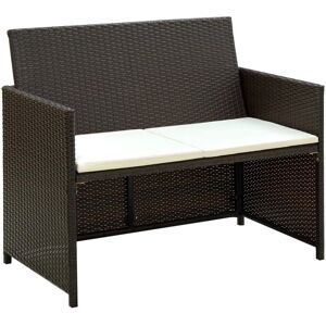 Mærkefri have sofa - Vejrbestandigt PE-rattan - 2-personers Mærkefri have sofa - Vejrbestandigt PE-rattan - 2-personers