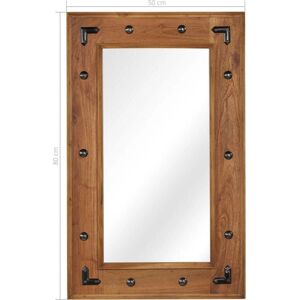 vidaXL 50x80 cm Massiv Akazienholz Spiegel - Vintage Stil Bad & Flur Dekor vidaXL 50x80 cm Massiv Akazienholz Spiegel - Vintage Stil Bad & Flur Dekor