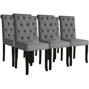 Chaise de salle à manger VidaXL 275151 Gris Foncé - Mobilier de Restaurant - Publicité Chaise de salle à manger VidaXL 275151 Gris Foncé - Mobilier de Restaurant - Publicité