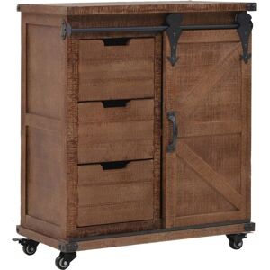 vidaXL Solid Fir Wood Storage Cabinet - Storage Cabinet vidaXL Solid Fir Wood Storage Cabinet - Storage Cabinet