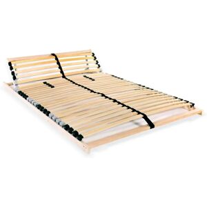 vidaXL Beechwood Slatted Bed Base with 28 Slats - 7 Zones - 120x200cm vidaXL Beechwood Slatted Bed Base with 28 Slats - 7 Zones - 120x200cm