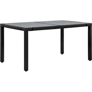 Maisonchic - Conjunto de comedor exterior 7 piezas Ratán Sintético Negro Maisonchic - Conjunto de comedor exterior 7 piezas Ratán Sintético Negro