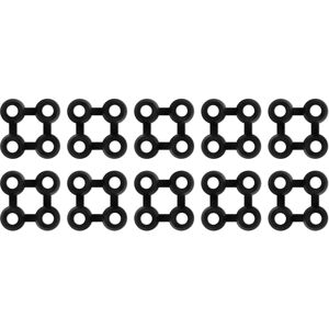 vidaXL Verbinder für Ringgummimatten - 10 Stk., Schwarz, Gummi vidaXL Verbinder für Ringgummimatten - 10 Stk., Schwarz, Gummi