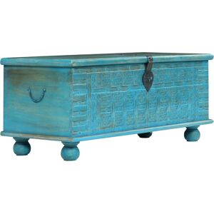 vidaXL Cassapanca in legno di mango blu 100x40x41cm vidaXL Cassapanca in legno di mango blu 100x40x41cm