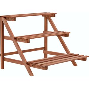 vidaXL 3-Tier Plant Stand Cedar Wood - Plant Display Rack vidaXL 3-Tier Plant Stand Cedar Wood - Plant Display Rack