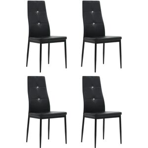 Maisonchic Modell - 4 Moderne Schwarze Esszimmerstühle Maisonchic Modell - 4 Moderne Schwarze Esszimmerstühle