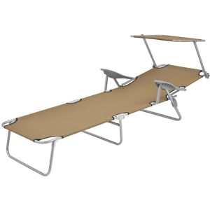 vidaXL Folding Sun Lounger Steel - 44297 vidaXL Folding Sun Lounger Steel - 44297