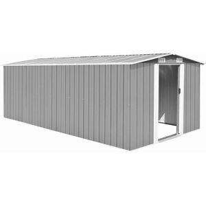 vidaXL Garden Shed 257x489x181 cm Metal - Grey (143349) vidaXL Garden Shed 257x489x181 cm Metal - Grey (143349)