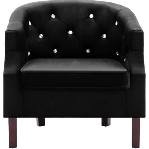 MAISONCHIC Sillón de Terciopelo Negro - Diseño Moderno MAISONCHIC Sillón de Terciopelo Negro - Diseño Moderno