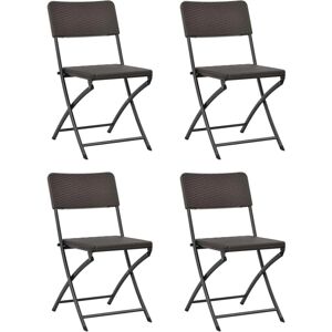 vidaXL 4x Folding Garden Chairs - Outdoor Patio Seat vidaXL 4x Folding Garden Chairs - Outdoor Patio Seat