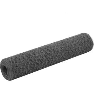 vidaXL Steel Wire Mesh Fence Grey 25x0.75m vidaXL Steel Wire Mesh Fence Grey 25x0.75m