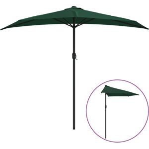 vidaXL Balkon Sonnenschirm - Aluminium Grün 270x144 cm - Halbkreis vidaXL Balkon Sonnenschirm - Aluminium Grün 270x144 cm - Halbkreis