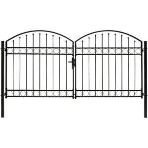 VIDAXL Steel Double Arched Garden Gate - 300x125cm VIDAXL Steel Double Arched Garden Gate - 300x125cm