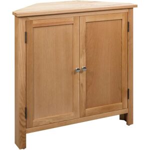 vidaXL Solid Oak Corner Cabinet 80x33.5x78cm Storage Organizer - Corner Cabinet vidaXL Solid Oak Corner Cabinet 80x33.5x78cm Storage Organizer - Corner Cabinet