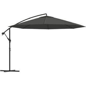 Parasole suspendu avec poteau en aluminium 350 cm Anthracite - Parasol de patio - Publicité Parasole suspendu avec poteau en aluminium 350 cm Anthracite - Parasol de patio - Publicité