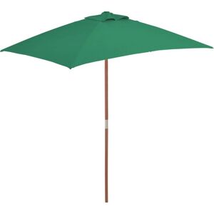 vidaXL Garden Parasol with Wooden Pole - UV Protective Sun Shade vidaXL Garden Parasol with Wooden Pole - UV Protective Sun Shade