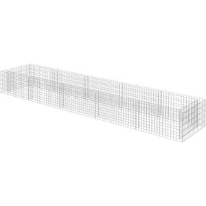 vidaXL Galvanized Steel Gabion Raised Bed 450x90x50cm - Garden Boundary vidaXL Galvanized Steel Gabion Raised Bed 450x90x50cm - Garden Boundary