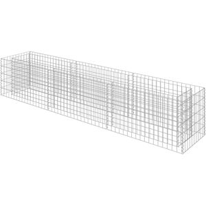 vidaXL Galvanized Steel Gabion Raised Bed 270x50x50cm - Garden Bed vidaXL Galvanized Steel Gabion Raised Bed 270x50x50cm - Garden Bed