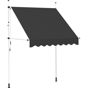 vidaXL Manual Retractable Awning 200cm Anthracite - Awning vidaXL Manual Retractable Awning 200cm Anthracite - Awning