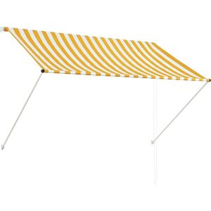 VIDAXL Retractable Awning - 200x150cm - Yellow/White - Sunshade VIDAXL Retractable Awning - 200x150cm - Yellow/White - Sunshade