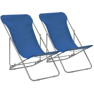 vidaXL Beach Folding Chairs - blue vidaXL Beach Folding Chairs - blue