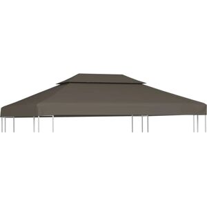Couverture de toit de pavillon taupe avec cheminée - 4x3 m Couverture de toit de pavillon taupe avec cheminée - 4x3 m