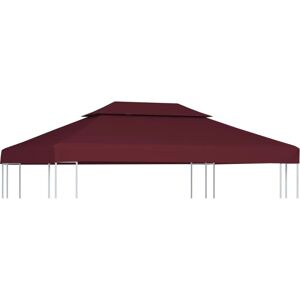 vidaXL Gazebo Roof with Ventilation Roof 310 g/m² 4x3 m Bordeaux Red - Gazebo Roof Cover vidaXL Gazebo Roof with Ventilation Roof 310 g/m² 4x3 m Bordeaux Red - Gazebo Roof Cover