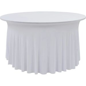 vidaXL White 150x74cm Stretch Table Cover with Skirt - Tablecloth vidaXL White 150x74cm Stretch Table Cover with Skirt - Tablecloth