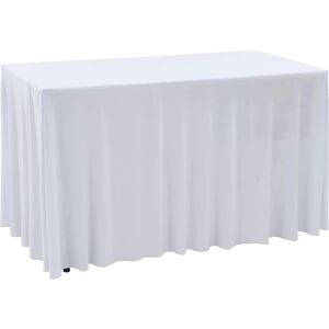 vidaXL White Stretch Tablecloths 243x76x74 cm - Tablecloths vidaXL White Stretch Tablecloths 243x76x74 cm - Tablecloths
