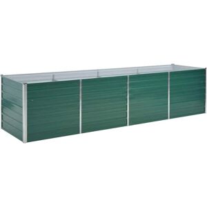 vidaXL Garden Raised Bed Galvanised Steel 320x80x77cm Green - Garden Raised Bed vidaXL Garden Raised Bed Galvanised Steel 320x80x77cm Green - Garden Raised Bed